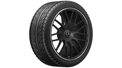 Sommerhjul 19" matsort/poleret kant AMG - Billede 3