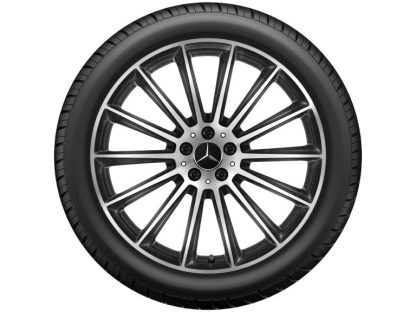 Vinterhjul 21" sort/poleret AMG - Billede 4