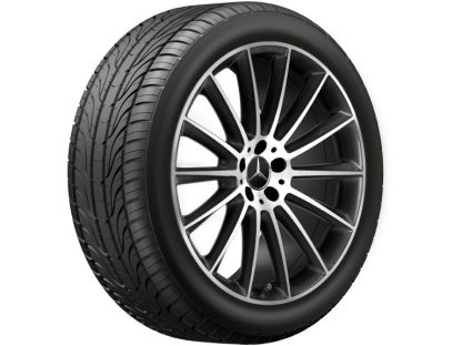 Vinterhjul 21" sort/poleret AMG - Billede 3
