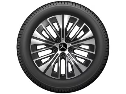 Vinterhjul 18" sort/poleret med 235/55R18 vinterdæk - Billede 2
